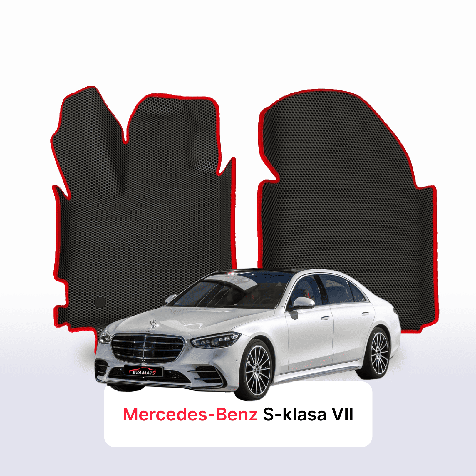 Car mats EVAMATS for Mercedes-Benz S-klasa 7 gen (W223) 2020-2027 year LONG SEDAN