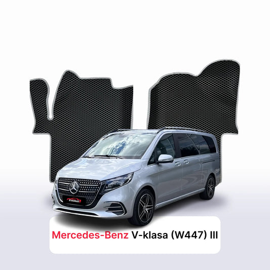 Car mats EVAMATS for Mercedes-Benz V-klasa (W447) 3 gen 2024-2028 year BUS Exclusive