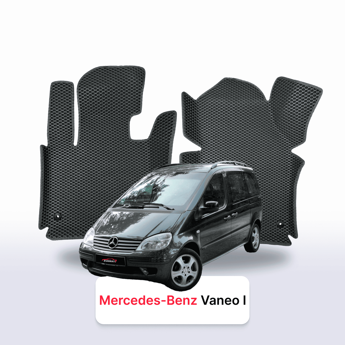 Car mats EVAMATS for Mercedes-Benz Vaneo (W414) 2001–2005 year MINIVAN 7 seater