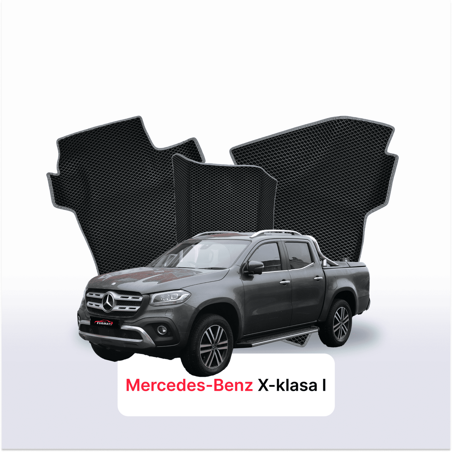 Car mats EVAMATS for Mercedes-Benz X-klasa 1 gen 2017-2020 year PICK-UP