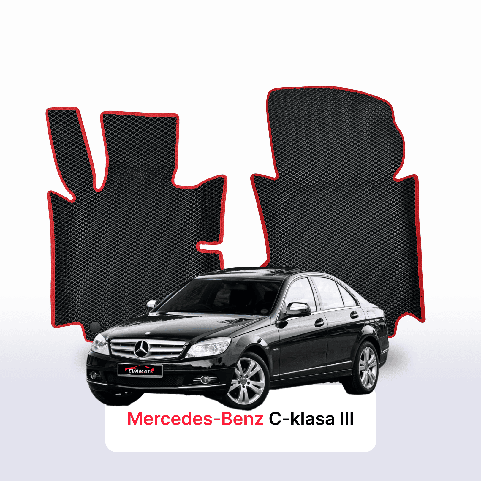 Car mats EVAMATS for Mercedes-Benz C-klasa 3 gen (W204) 2006-2015 year SEDAN
