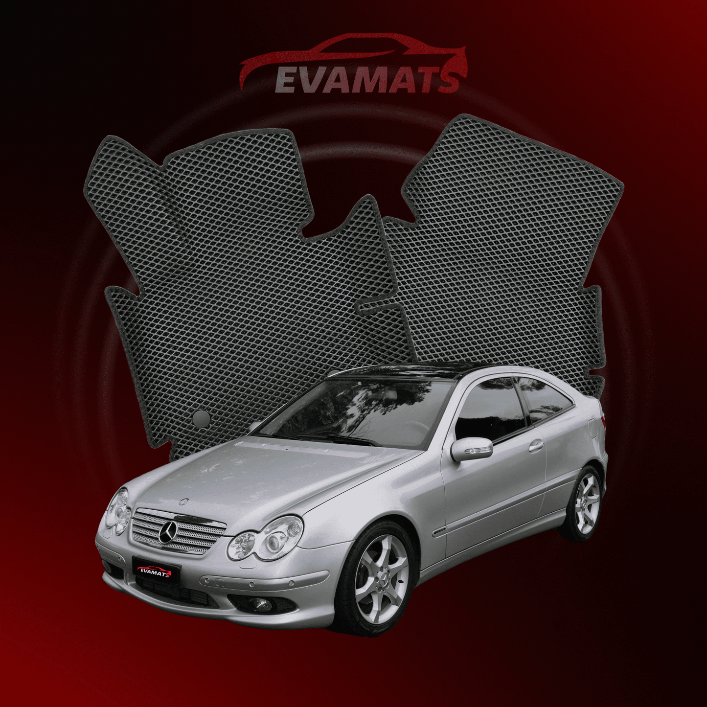 Autokoberce EVAMATS pro Mercedes-Benz C-class 2 gen (W203) 2000–2007 rok COUPE