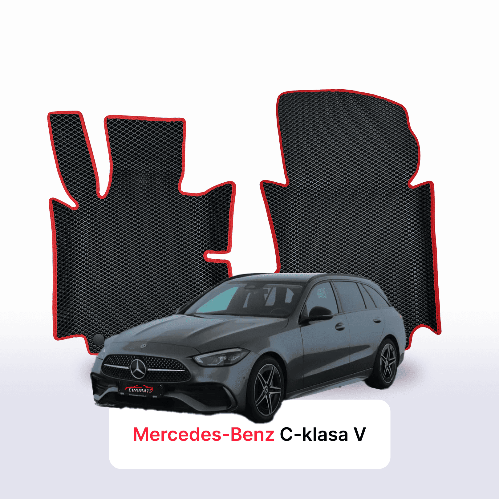 Car mats EVAMATS for Mercedes-Benz C-klasa 5 gen (S206) 2021-2026 year STATION WAGON