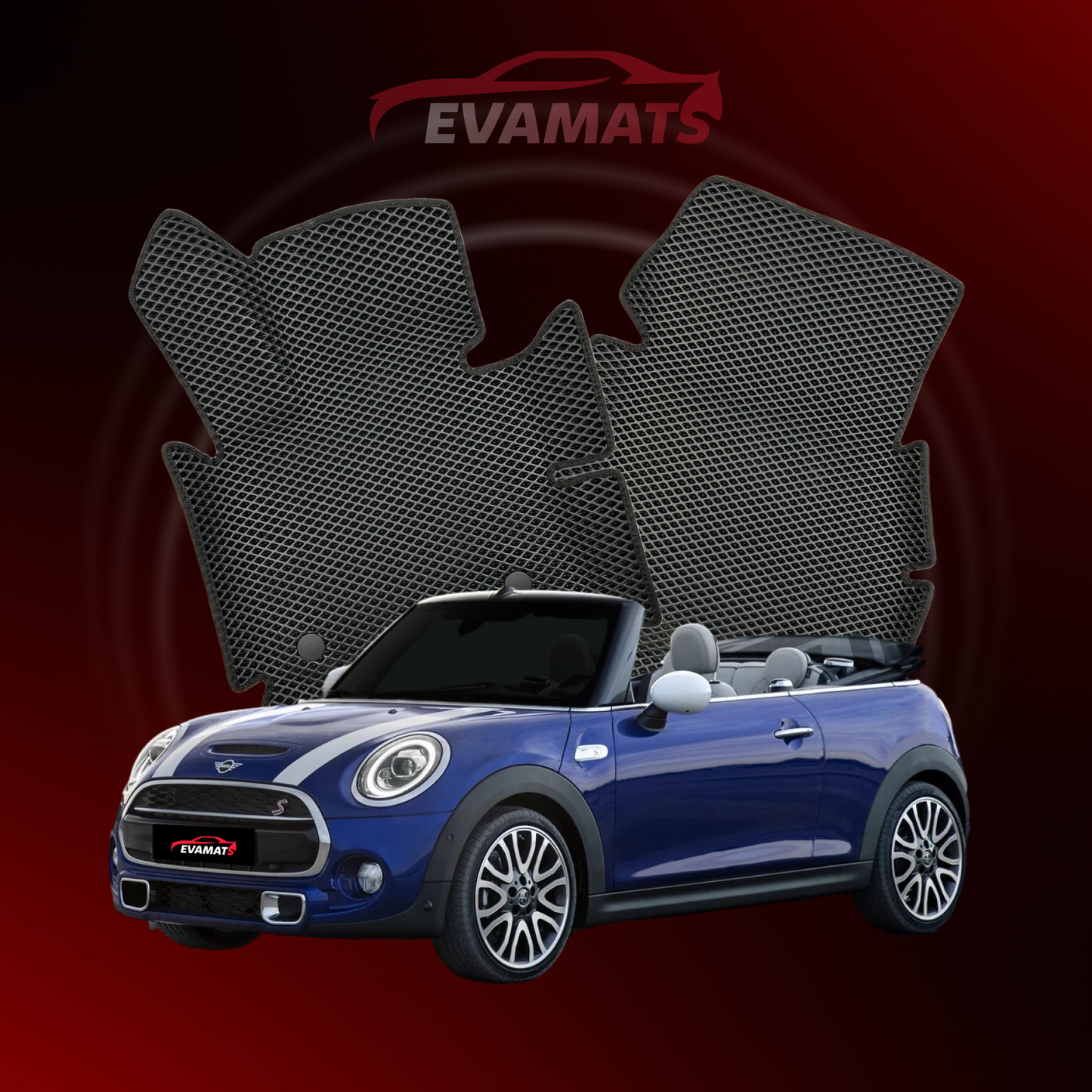 Autokoberce EVAMATS pre Mini Cabrio(F57) 2 gen 2008-2023 rok Cooper S CABRIO