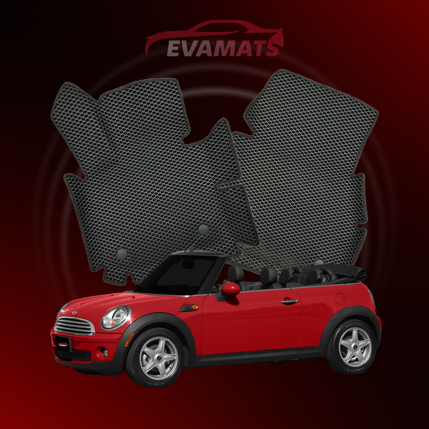 Autokoberce EVAMATS pre Mini Cabrio(R52) 1 gen 2004-2008 rok Cooper S CABRIO