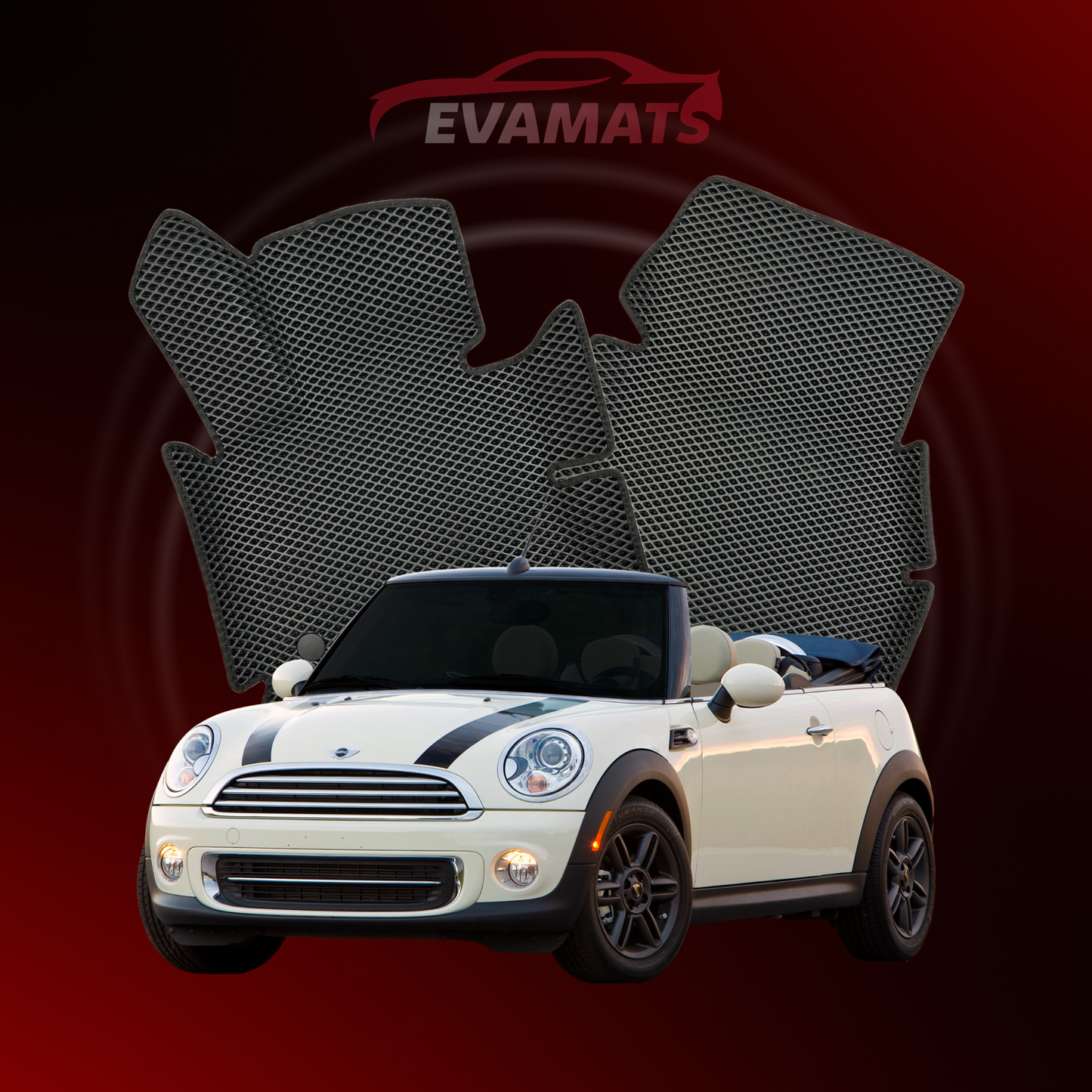 Autokoberce EVAMATS pre Mini Cabrio(R52) 1 gen 2004-2008 rok CABRIO