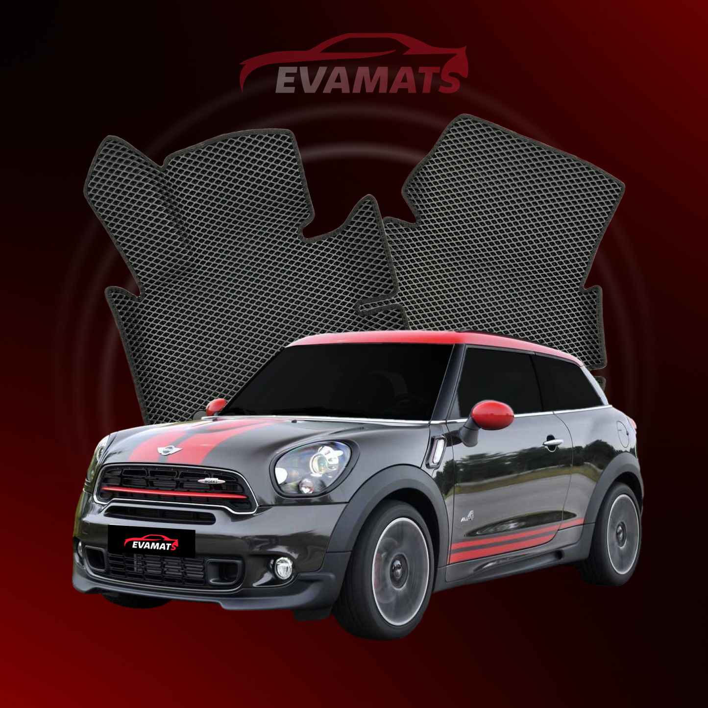 Tappetini per auto EVAMATS per Mini Paceman(R61) 1 generazione 2012-2016 anno HATCHBACK 3 porte