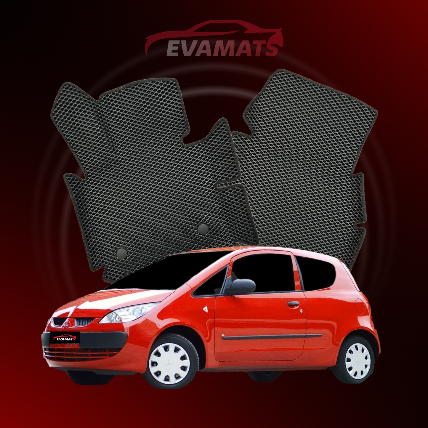 Autokoberce EVAMATS pre Mitsubishi Colt(Z30) 6 gen 2002-2012 rok HATCHBACK 3 dv.