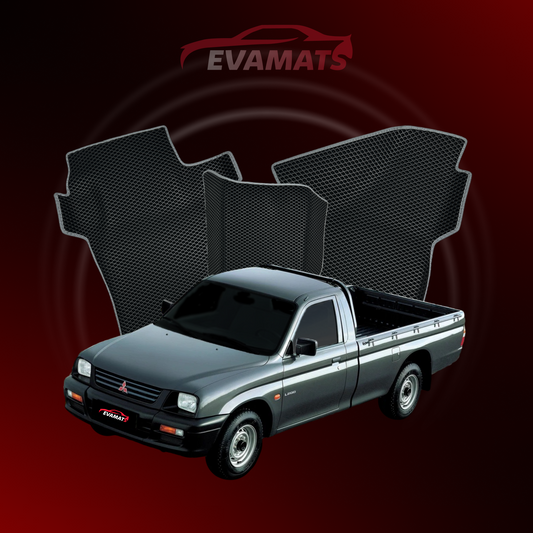 Alfombrillas de coche EVAMATS para Mitsubishi L200 3ª generación año 1996-2006 PICK-UP cabina simple