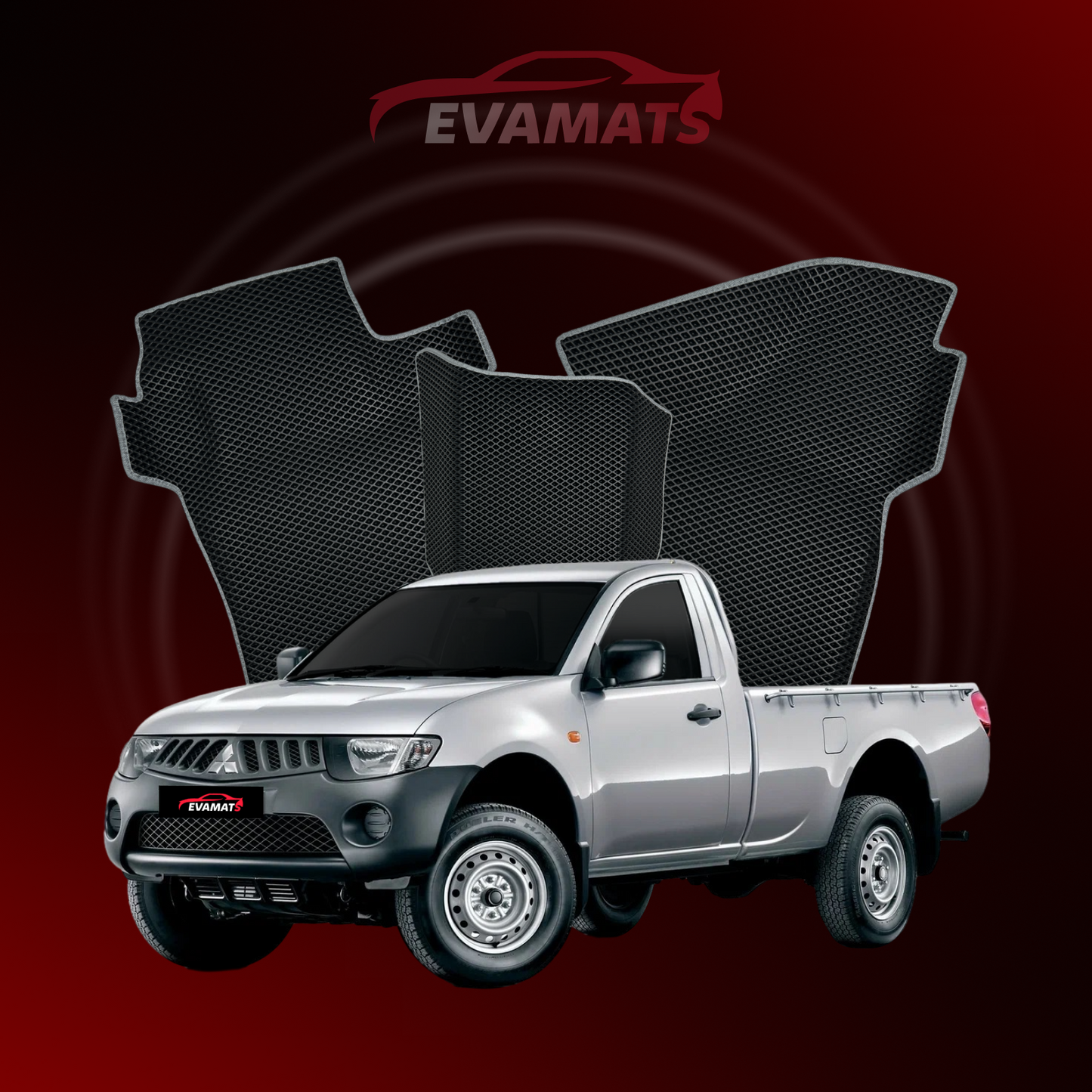 Car mats EVAMATS for Mitsubishi L200 4 gen 2006-2014 year PICK-UP single cabin