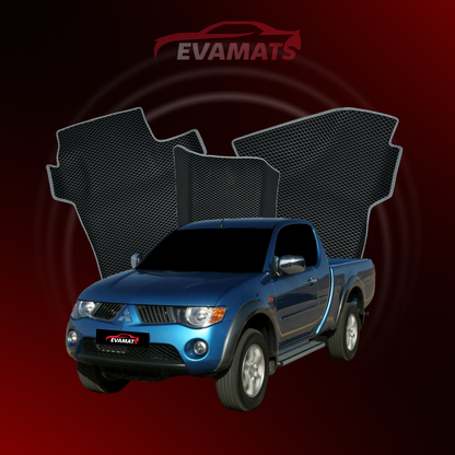 Car mats EVAMATS for Mitsubishi L200 4 gen 2006-2014 year PICK-UP one-and-half cabin