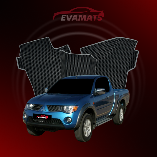 Alfombrillas de coche EVAMATS para Mitsubishi L200 4ª generación año 2006-2014 PICK-UP cabina única