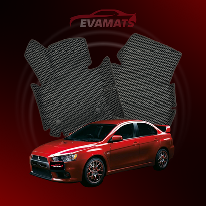 Car mats EVAMATS for Mitsubishi Lancer Evolution 10 gen 2007-2016 year SEDAN