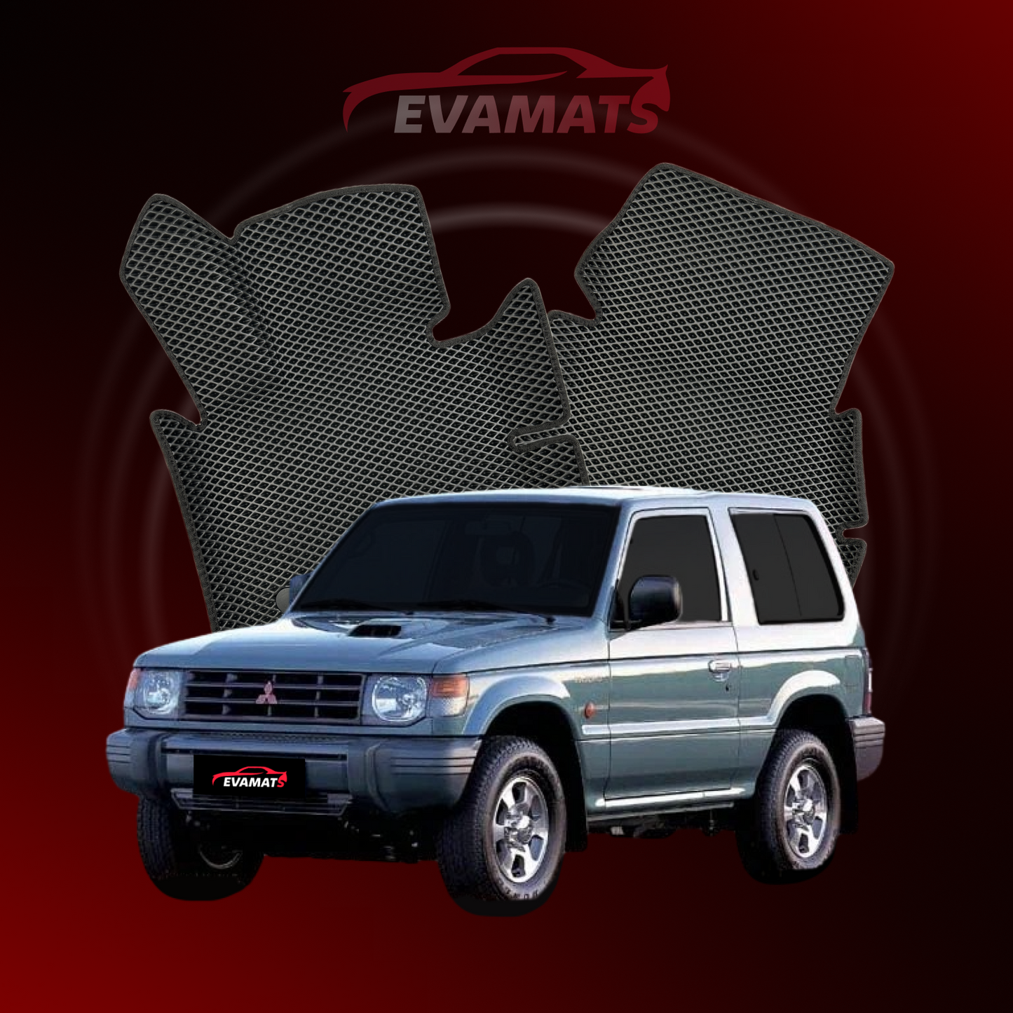 Tapis de voiture EVAMATS pour Mitsubishi Pajero 2 gen 1991-2004 année SUV 3 portes