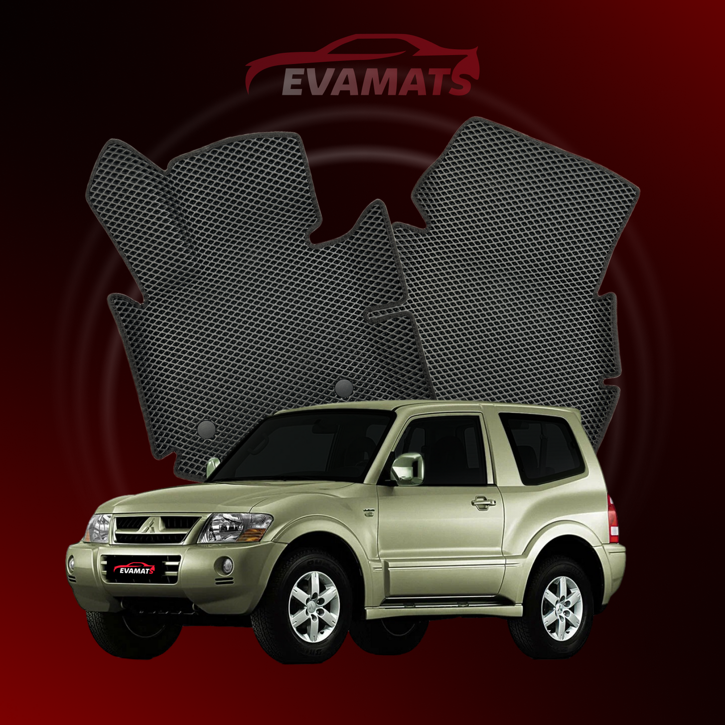 Car mats EVAMATS for Mitsubishi Pajero 3 gen 1999-2006 year SUV 3 door