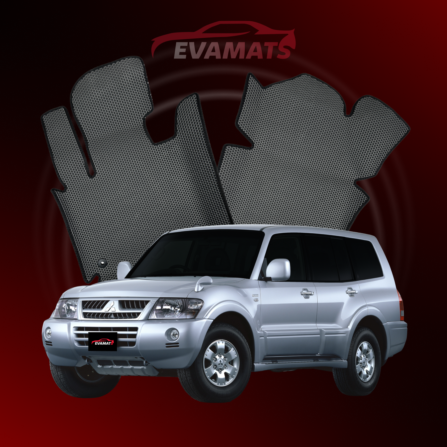 Car mats EVAMATS for Mitsubishi Pajero 3 gen 1999-2006 year SUV 7 seater