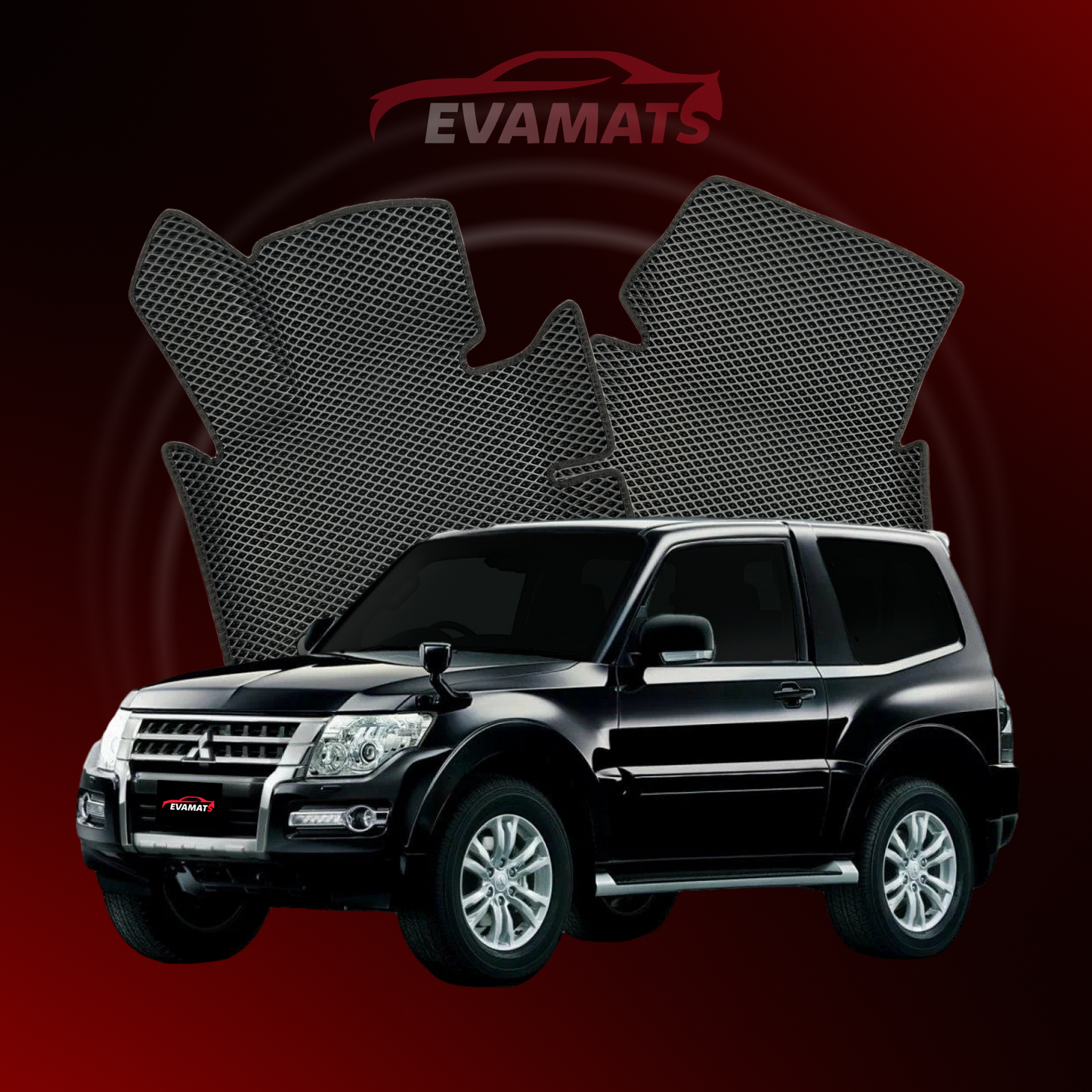 Fußmatten EVAMATS für Mitsubishi Pajero 4 Gen 2006–2023, SUV, 3-türig