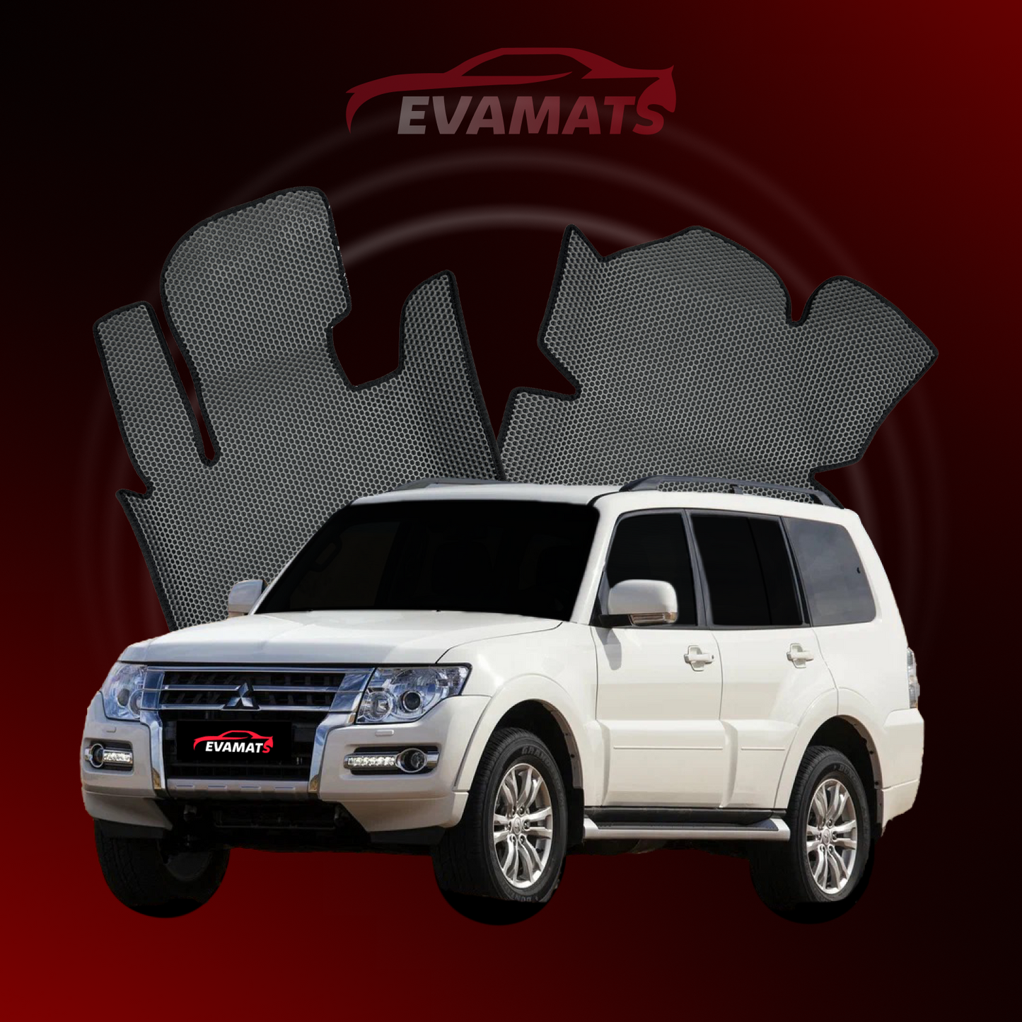 Autokoberce EVAMATS pro Mitsubishi Pajero 4 gen 2006-2023 rok SUV 7 míst