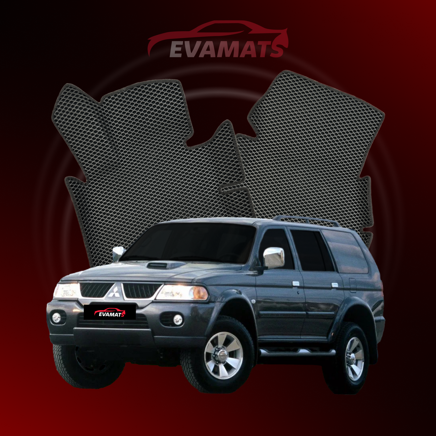 Autokoberce EVAMATS pro SUV Mitsubishi Pajero Sport 1 gen 1998-2009