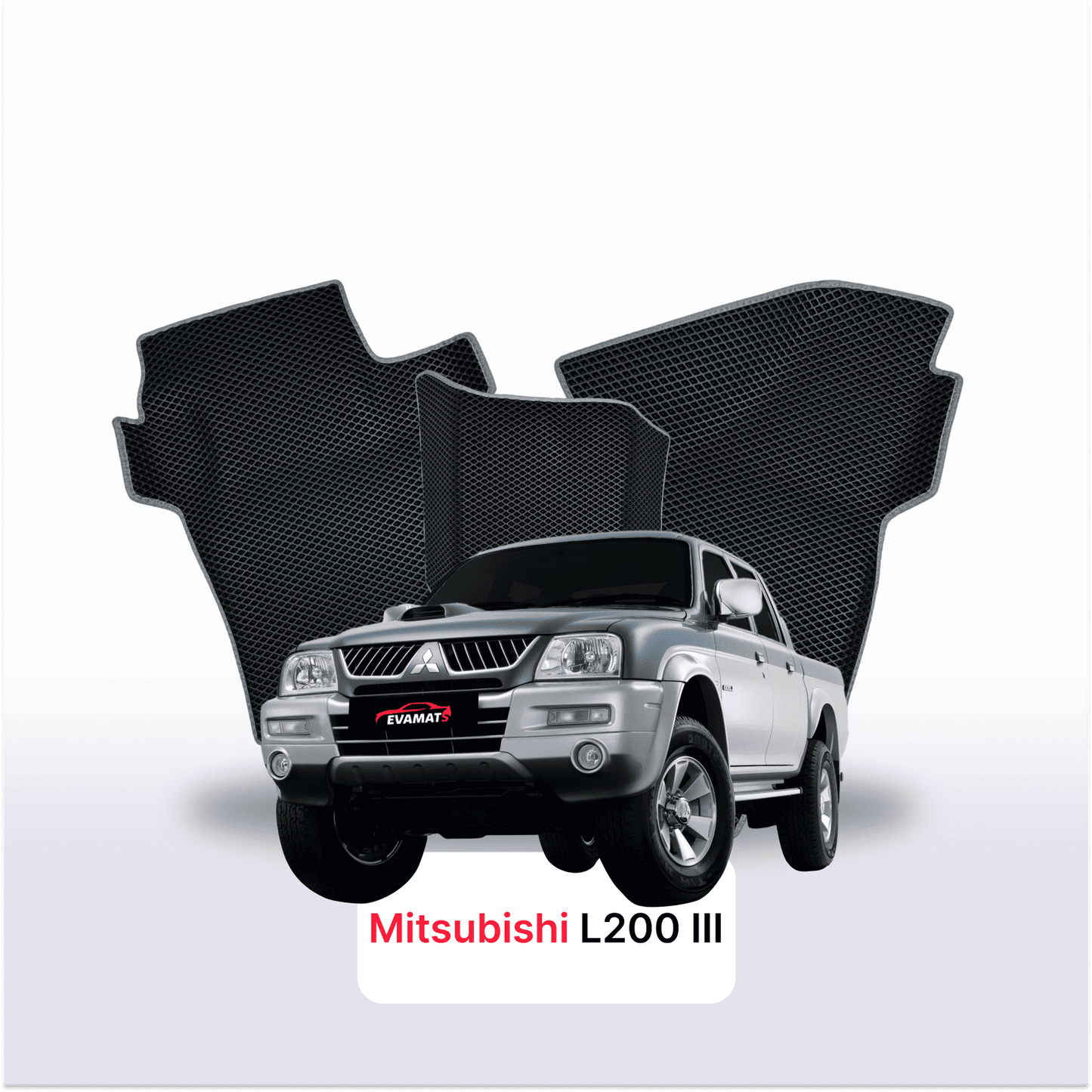 Car mats EVA for Mitsubishi L200 3 gen 1996-2006 year PICK-UP  double cabin