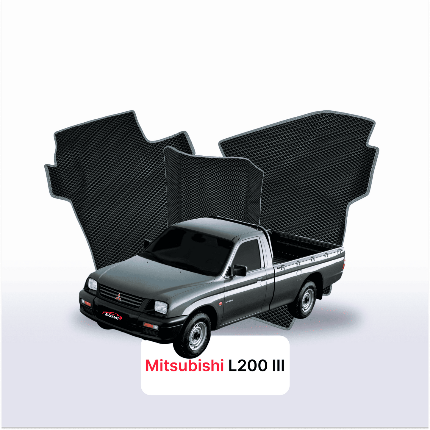 Car mats EVA for Mitsubishi L200 3 gen 1996-2006 year PICK-UP single cabin