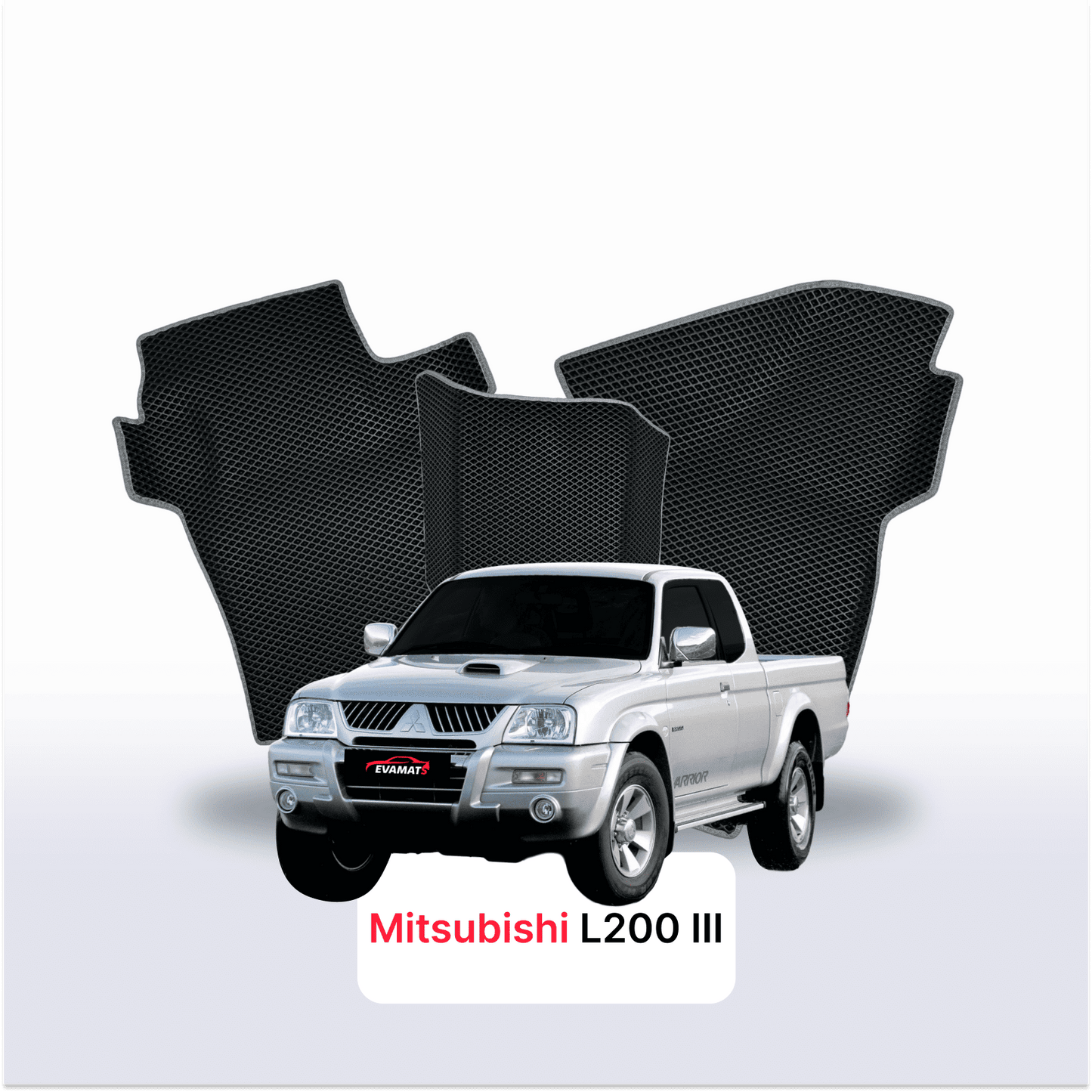 Car mats EVAMATS for Mitsubishi L200 3 gen 1996-2006 year PICK-UP one-and-half cabin