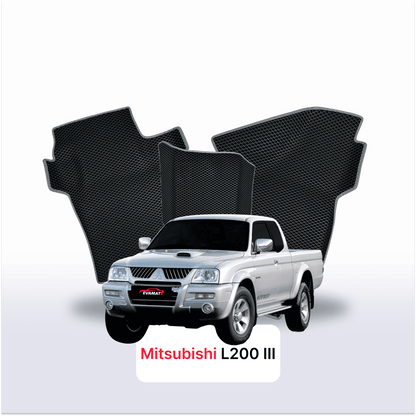 Car mats EVAMATS for Mitsubishi L200 3 gen 1996-2006 year PICK-UP one-and-half cabin