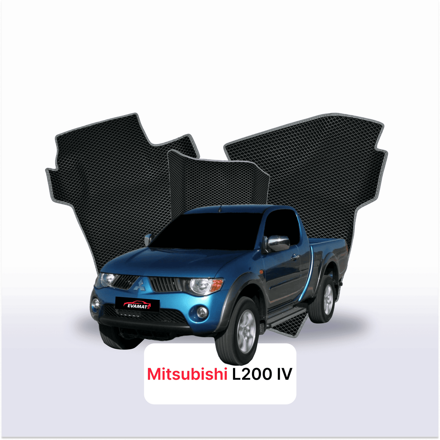 Car mats EVAMATS for Mitsubishi L200 4 gen 2006-2014 year PICK-UP one-and-half cabin