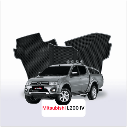 Car mats EVA for Mitsubishi L200 facelift 4 gen 2011-2015 year PICK-UP  double cabin