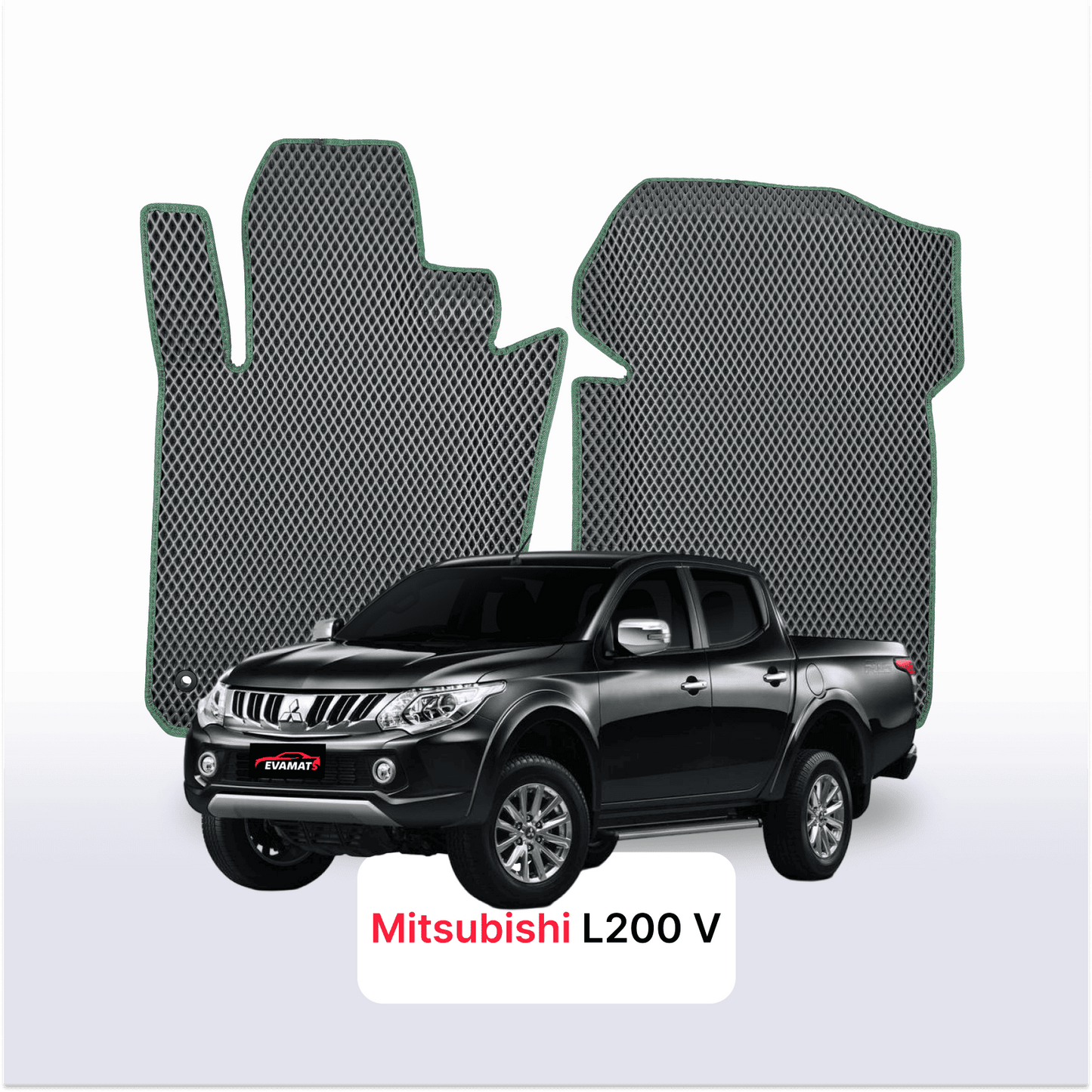 Car mats EVAMATS for Mitsubishi L200 5 gen 2015-2025 year PICK-UP double cabin