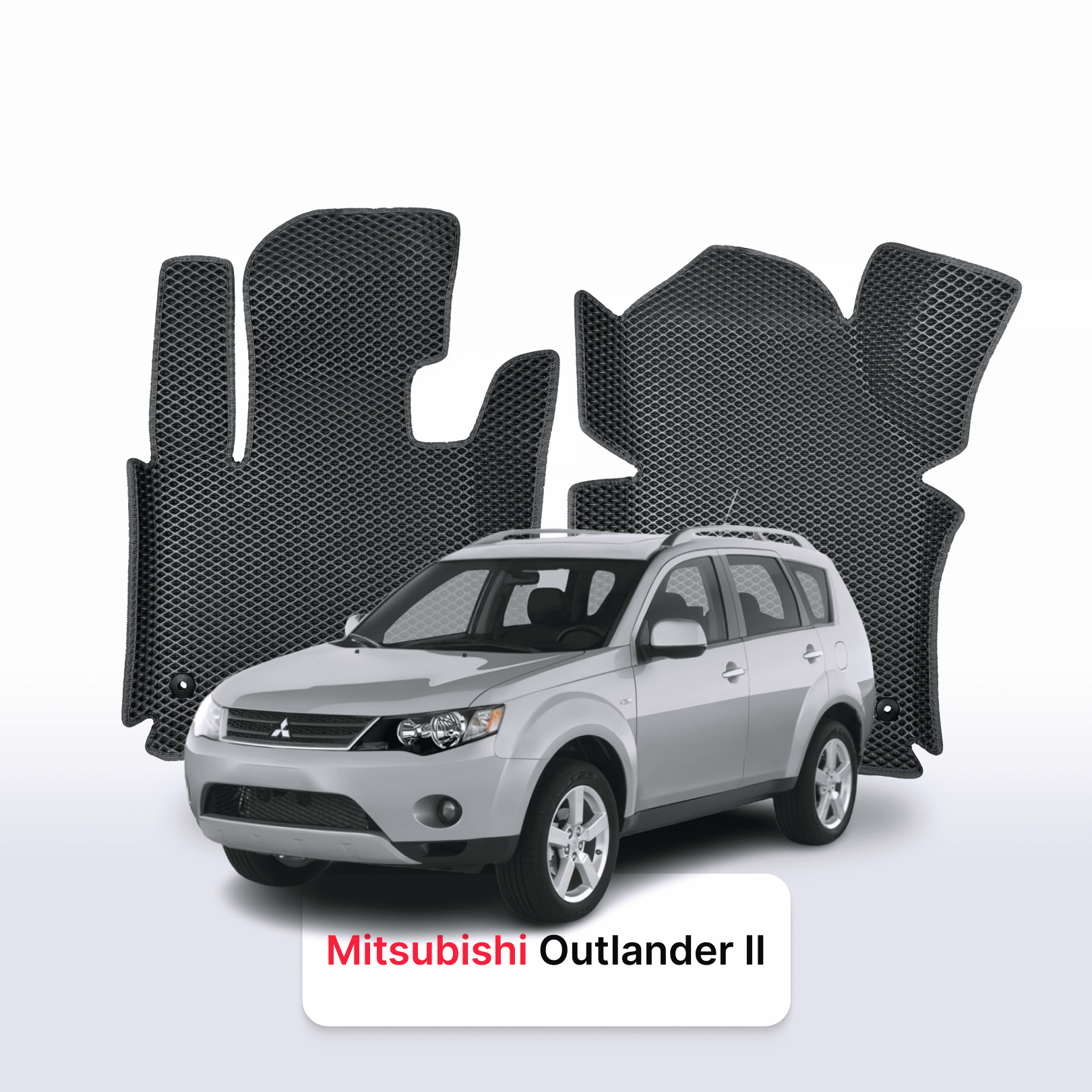 Car mats EVA for Mitsubishi Outlander 2 gen 2005-2013 year SUV