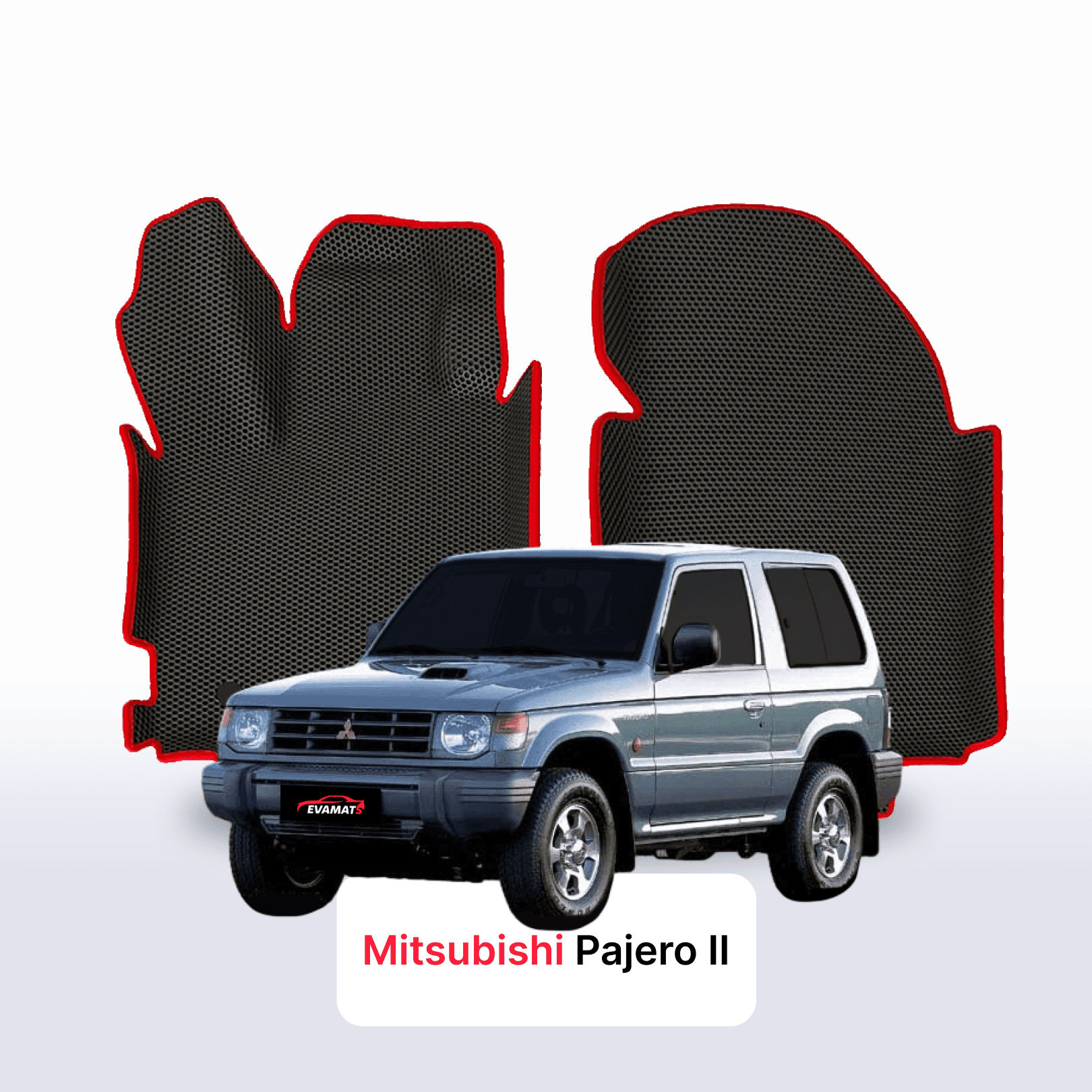 Car mats EVAMATS for Mitsubishi Pajero 2 gen 1991-2004 year SUV 3 door