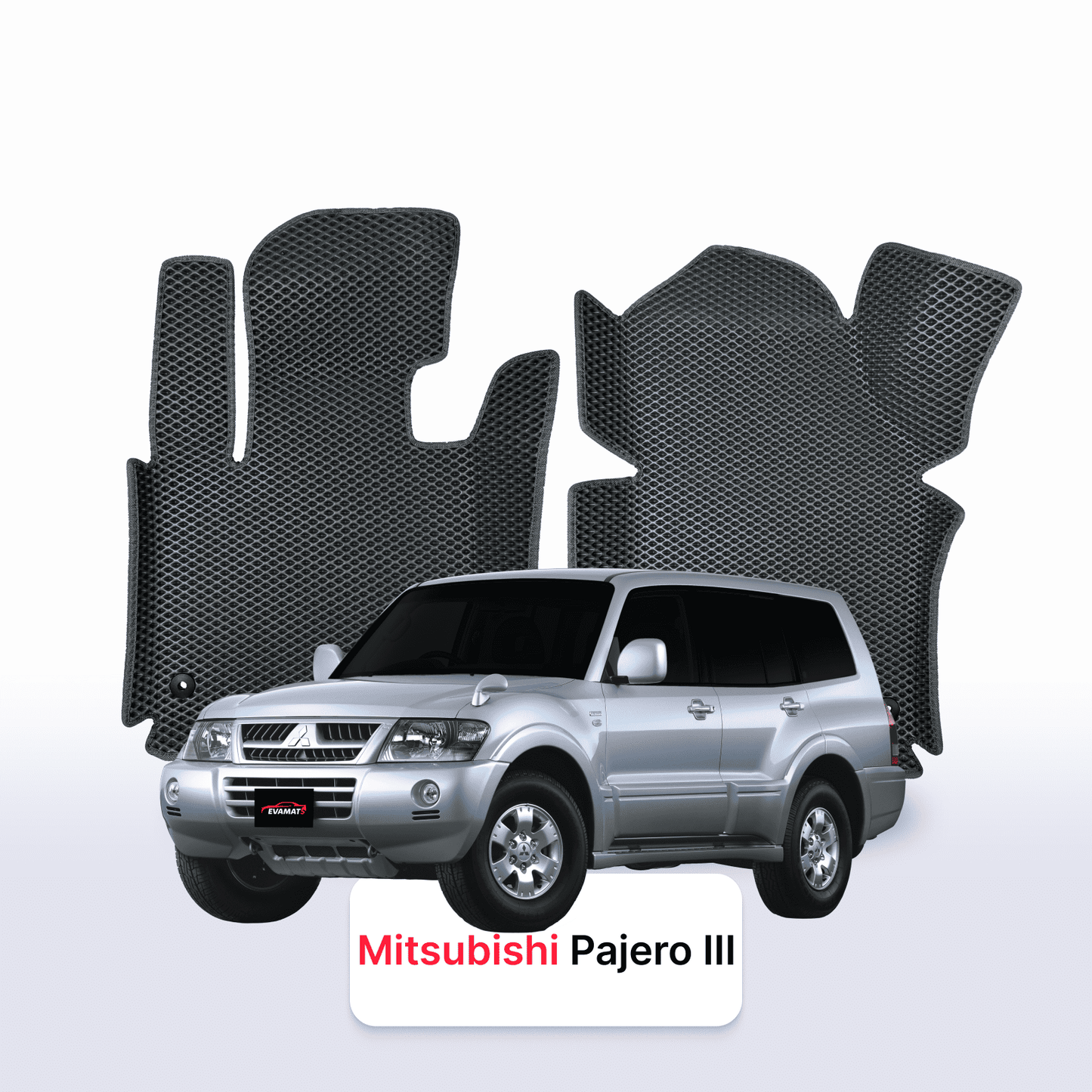 Car mats EVAMATS for Mitsubishi Pajero 3 gen 1999-2006 year SUV 7 seater