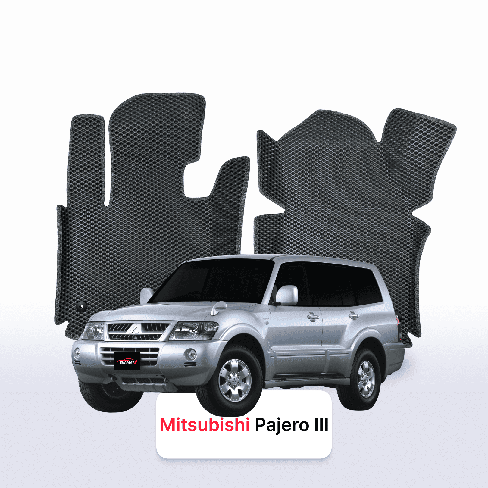 Car mats EVAMATS for Mitsubishi Pajero 3 gen 1999-2006 year SUV 7 seater