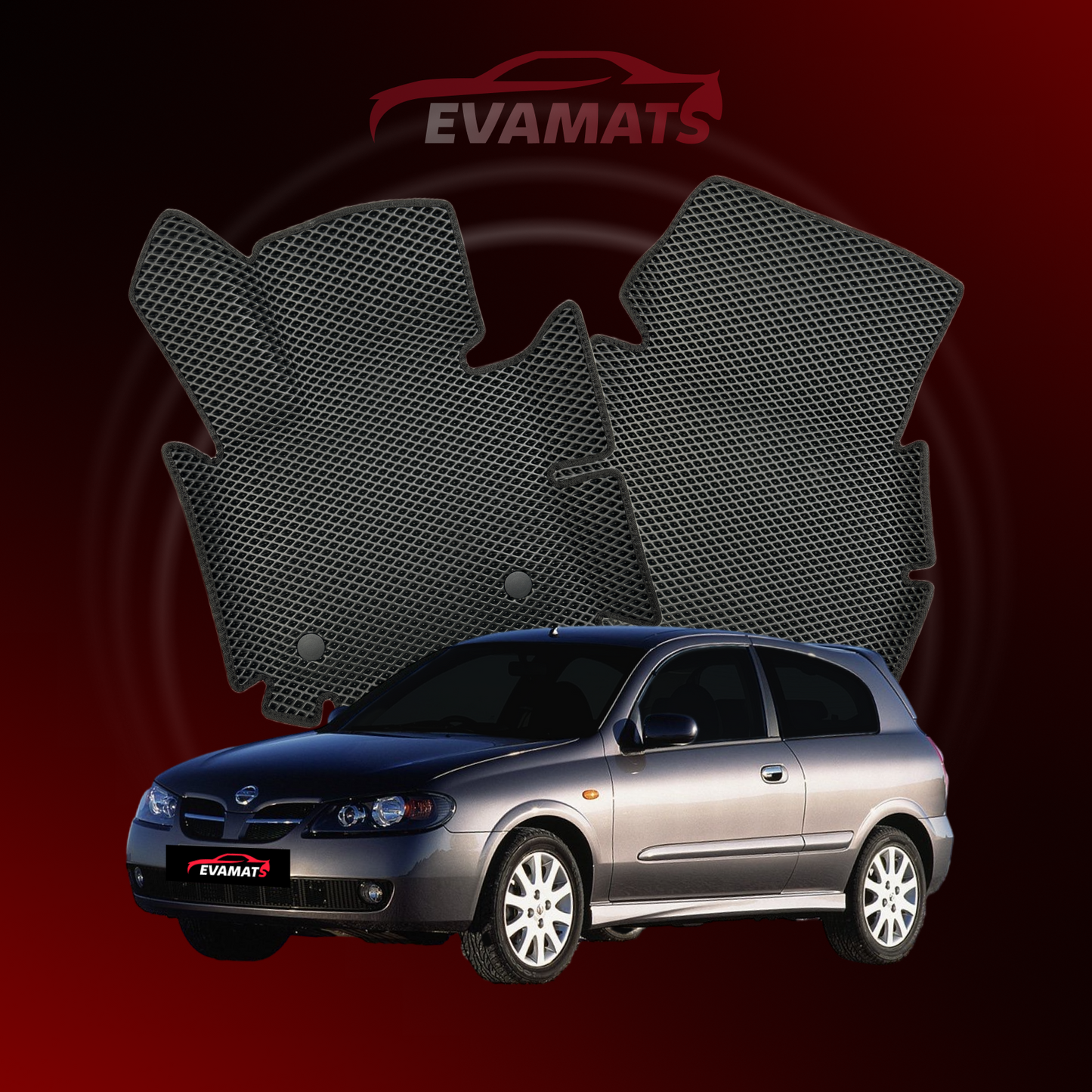 Car mats EVAMATS for Nissan Almera(N16) II gen 2000-2008 year HATCHBACK 3 door