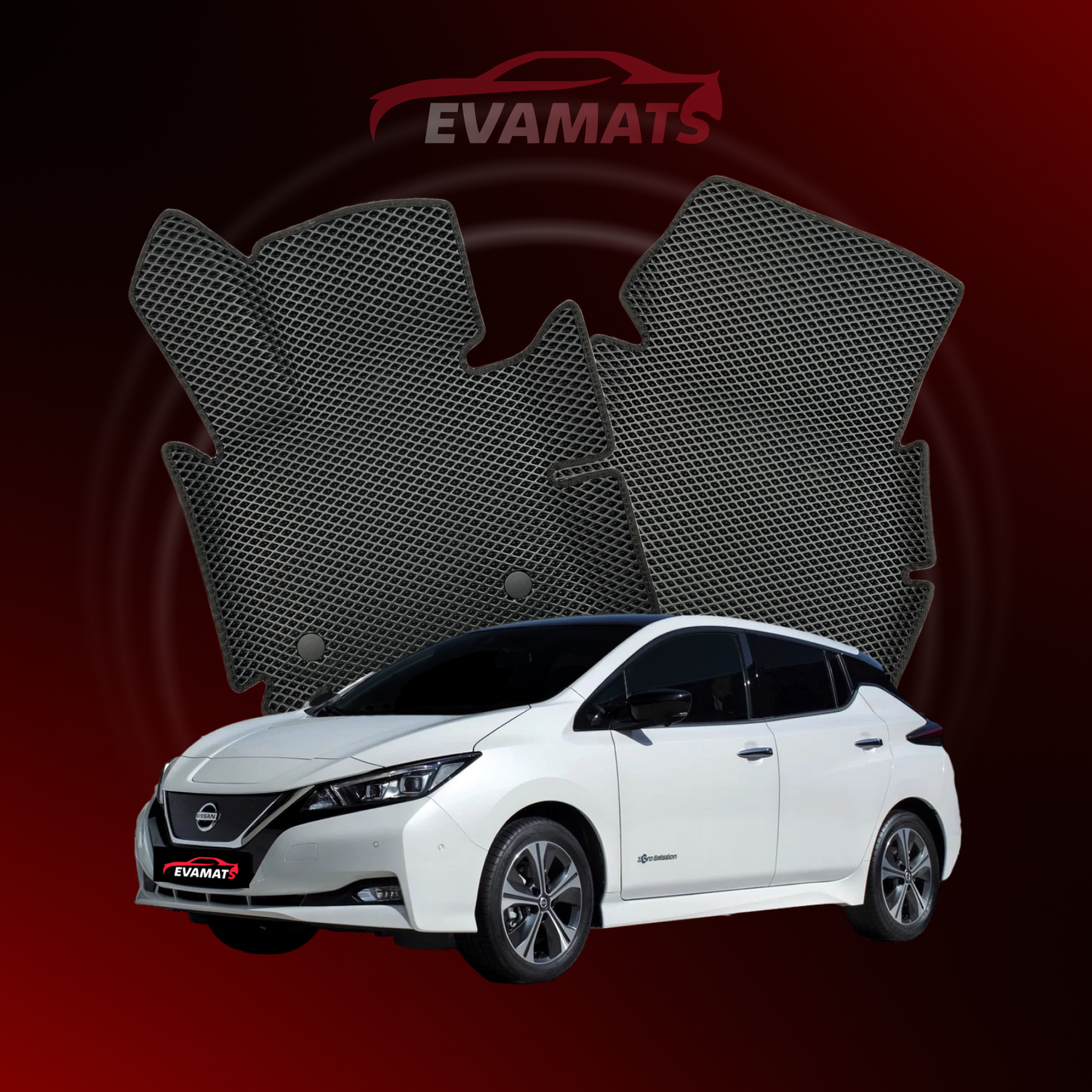 Car mats EVAMATS for Nissan Leaf(ZE1) II gen 2017-2025 year HATCHBACK 5 door