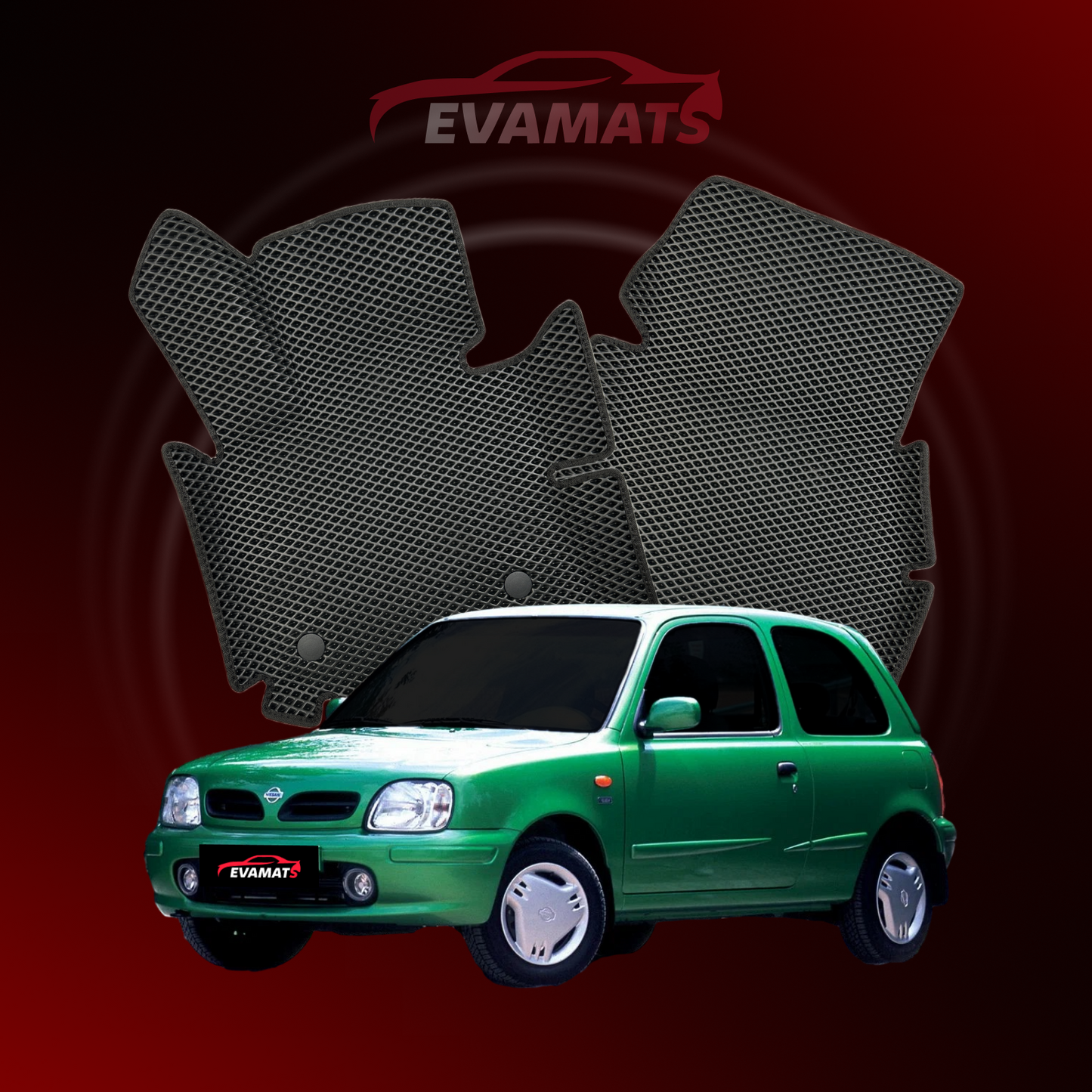 Alfombrillas de coche EVAMATS para Nissan Micra(K11) II gen 1992-2002 año HATCHBACK 3 puertas