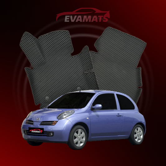 Alfombrillas de coche EVAMATS para Nissan Micra(K12) III generación 2002-2010 HATCHBACK 3 puertas