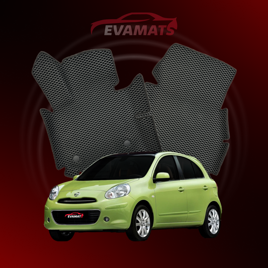 Alfombrillas de coche EVAMATS para Nissan Micra(K13) IV generación año 2010-2016 HATCHBACK 5 puertas