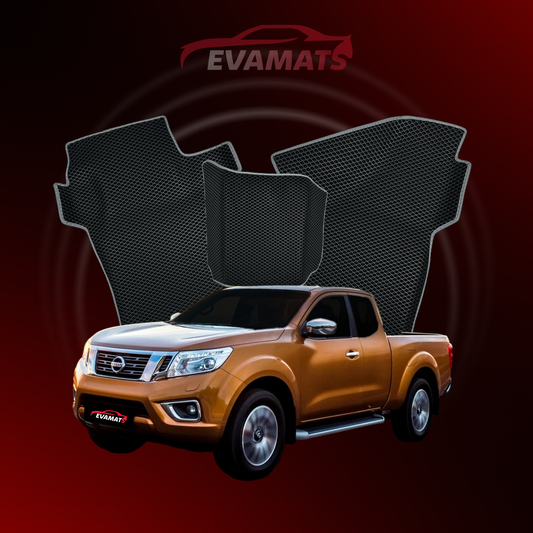 Car mats EVAMATS for Nissan Navara (D23)(Frontier) IV gen 2014-2025 year PICK-UP one-and-half cabin