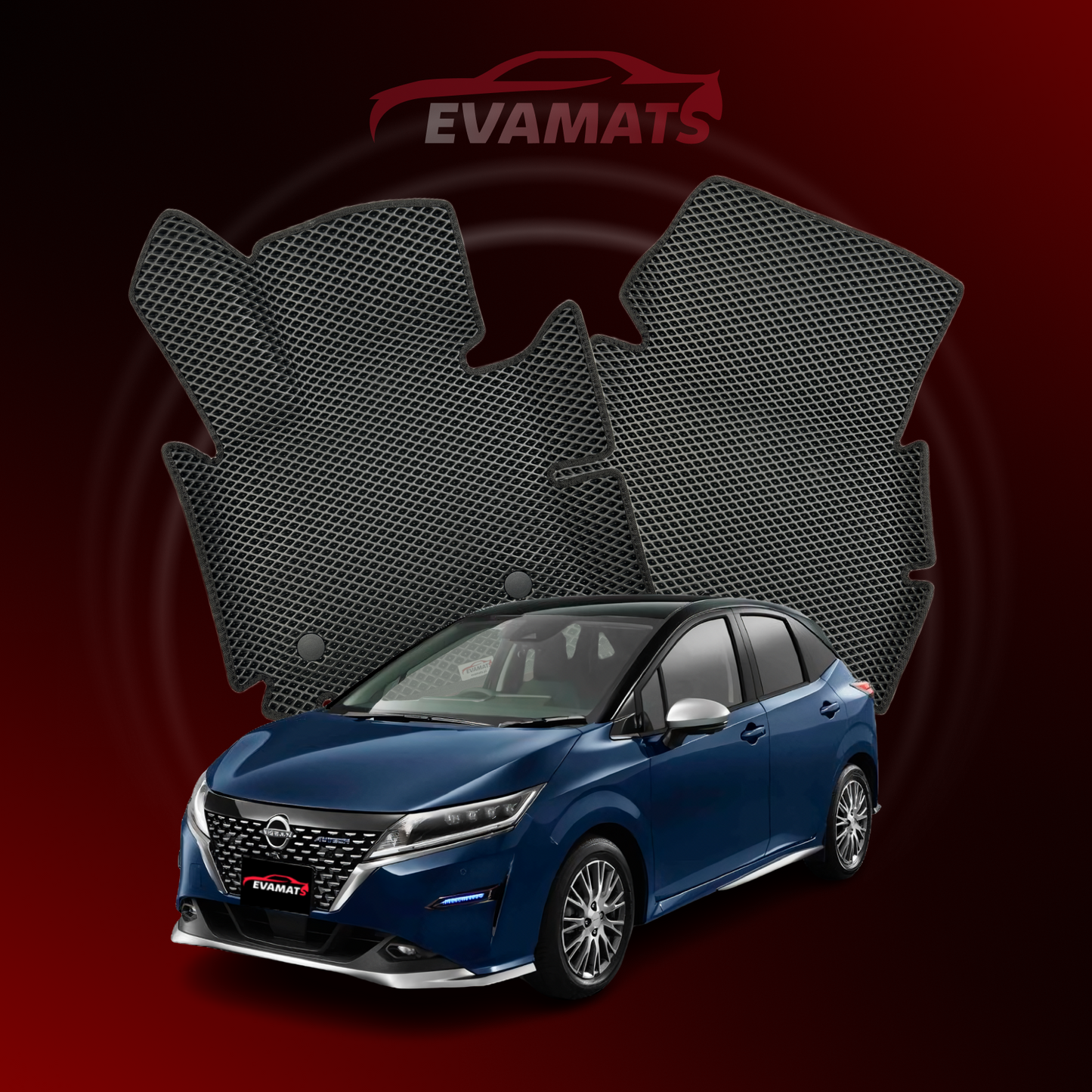 Alfombrillas de coche EVAMATS para Nissan Note II gen 2012-2024 año HATCHBACK 5 puertas