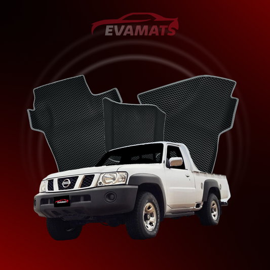 Car mats EVAMATS for Nissan Patrol(Y61) III gen 1997-2014 year PICK-UP single cabin