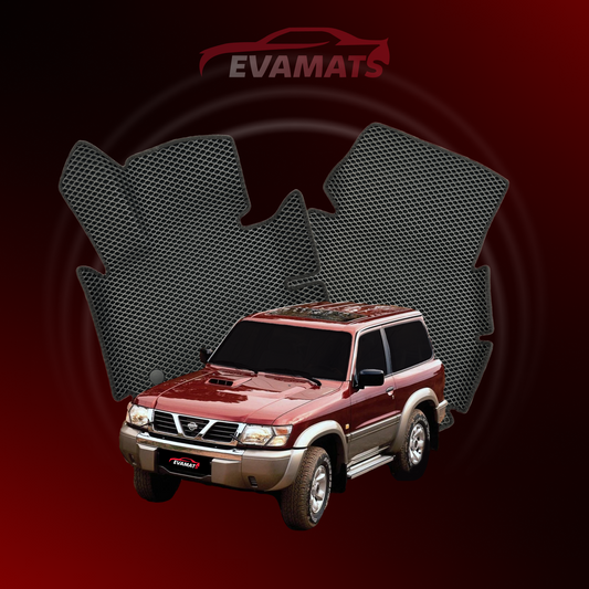 Alfombrillas de coche EVAMATS para Nissan Patrol (Y61) III generación 1997-2014 año SUV 3 puertas