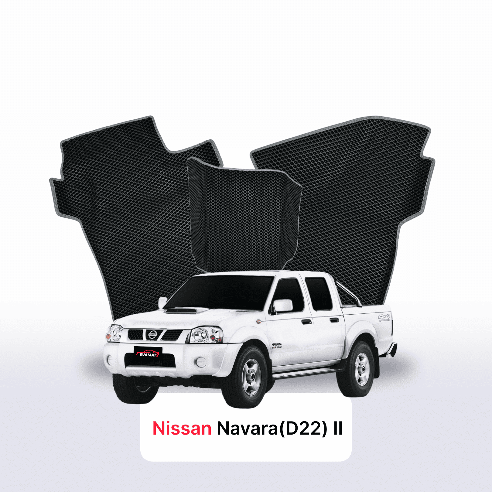 Car mats EVA for Nissan Navara(D22)(Frontier) II gen 1998-2007 year PICK-UP półtorej kabiny