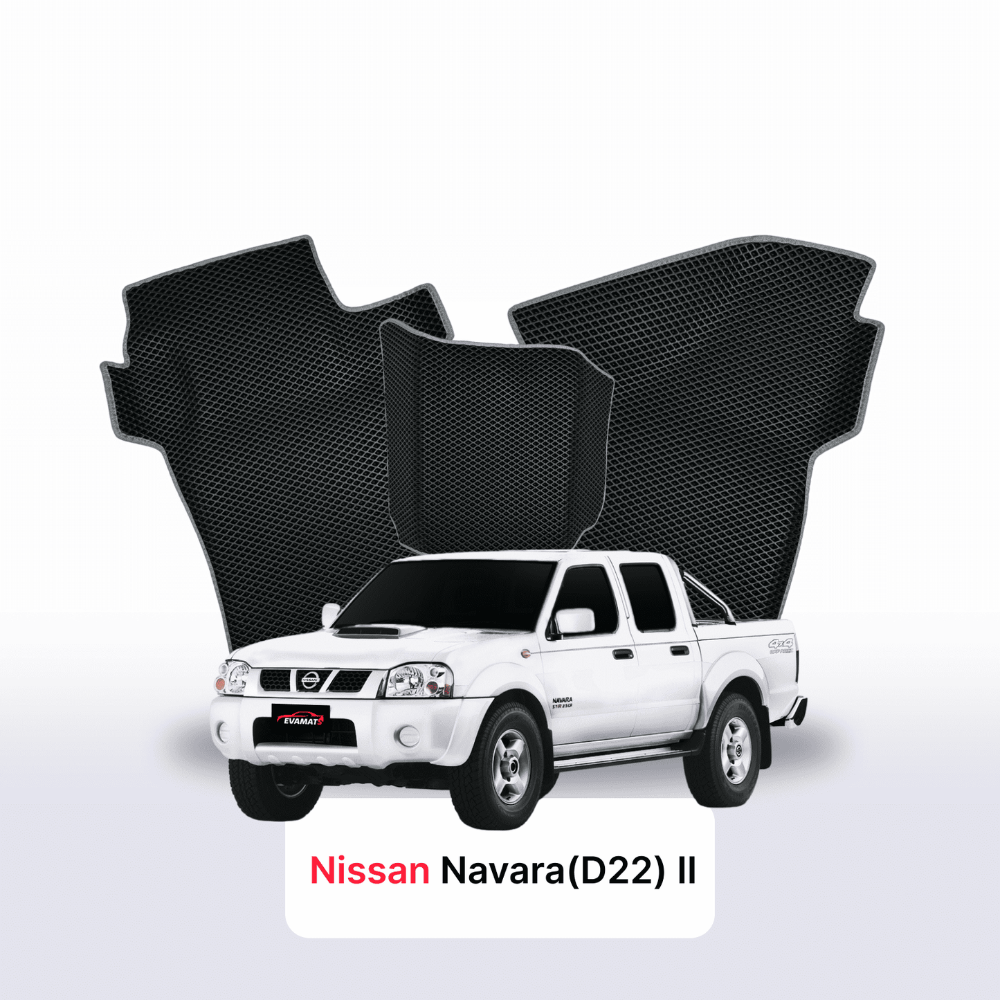 Car mats EVAMATS for Nissan Navara(D22)(Frontier) II gen 1998-2007 year PICK-UP one-and-half cabin