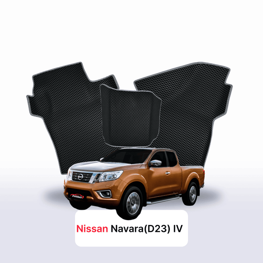 Car mats EVAMATS for Nissan Navara (D23)(Frontier) IV gen 2014-2026 year PICK-UP półtorej kabiny