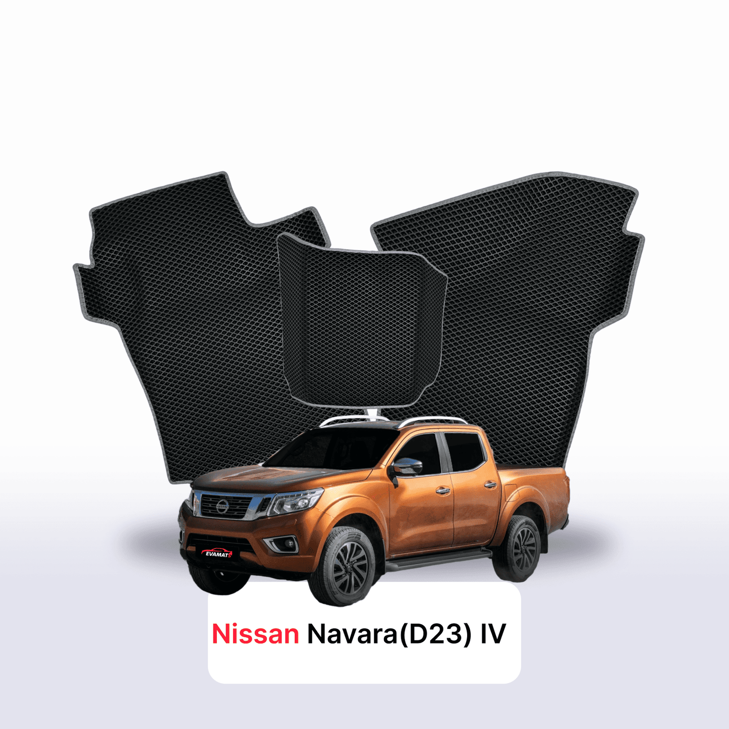 Car mats EVAMATS for Nissan Navara (D23)(Frontier) IV gen 2014-2025 year PICK-UP double cabin