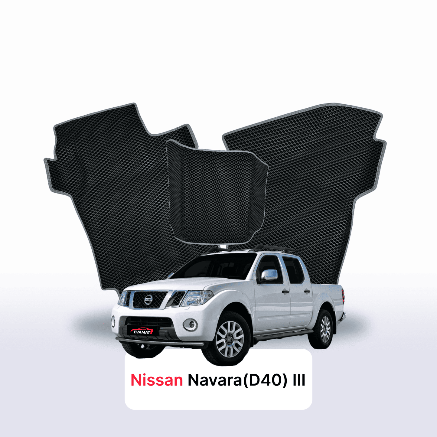 Car mats EVAMATS for Nissan Navara(D40)(Frontier) III gen 2004-2015 year PICK-UP double cabin