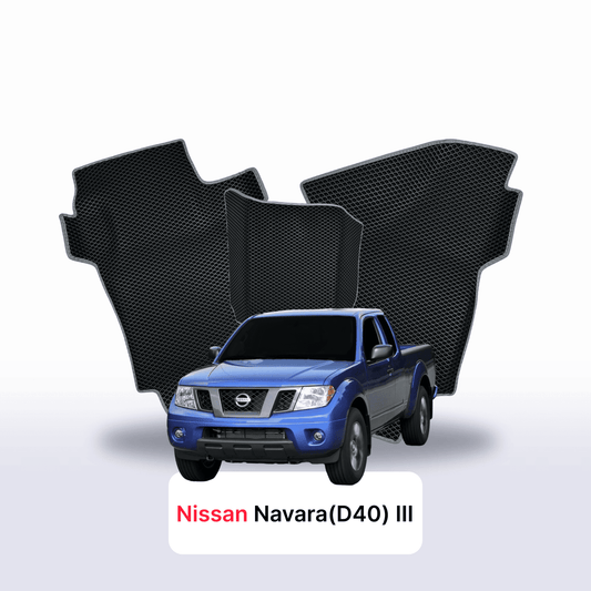 Car mats EVAMATS for Nissan Navara (D40)(Frontier) III gen 2004-2015 year PICK-UP one-and-half cabin