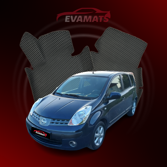 Tappetini per auto EVAMATS per Nissan Note I gen 2006-2012 anno MINIVAN